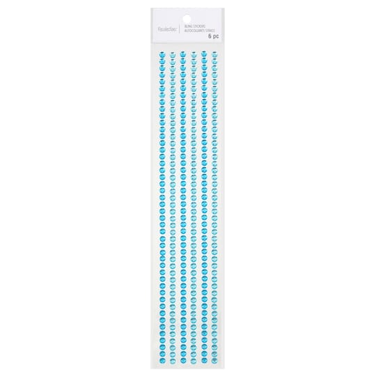 12 Packs: 6 ct. (72 total) Blue Combo Rhinestone Borders by Recollections™